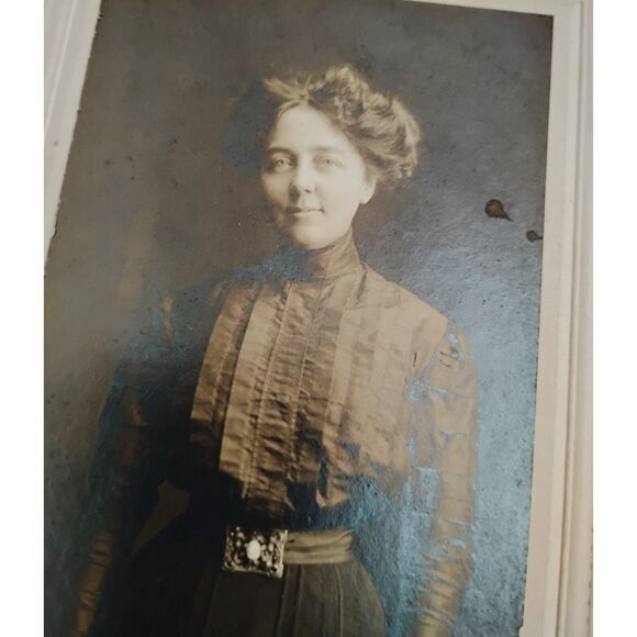 Antique Edwardian Woman Portrait Pair, Large Cabinet Card Photos - Picture 3 of 3